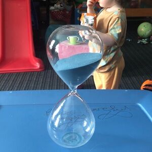 Blue Sand Hourglass Decor